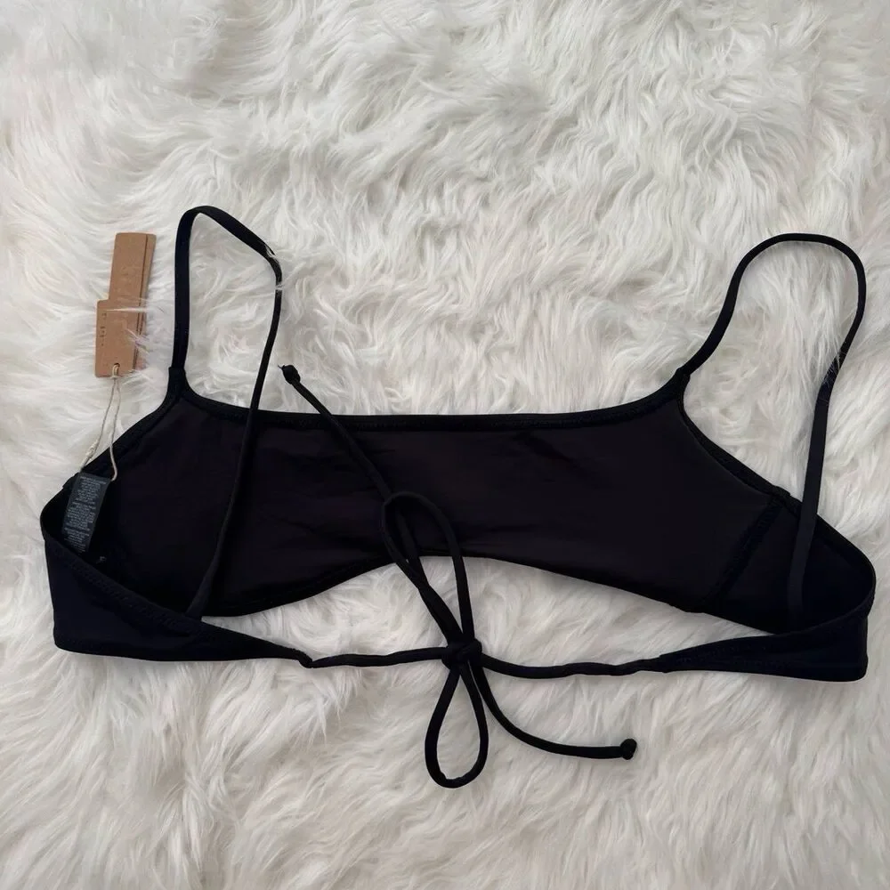 Skims Signature Swim Micro Scoop Bikini Top Onyx XL
